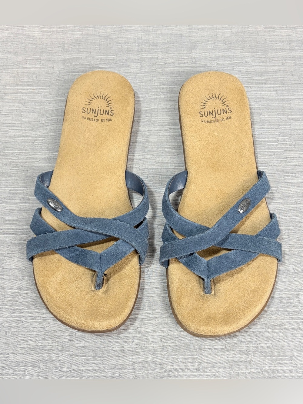 G.H. Bass & Co. Sunjuns Sharon II sandals in blue suede